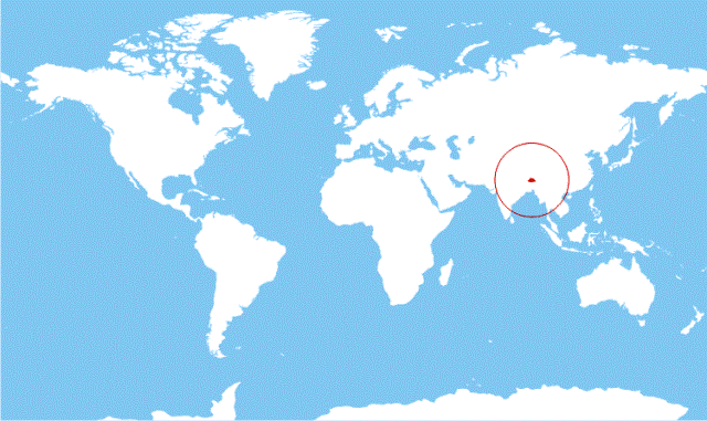 where is bhutan located in world